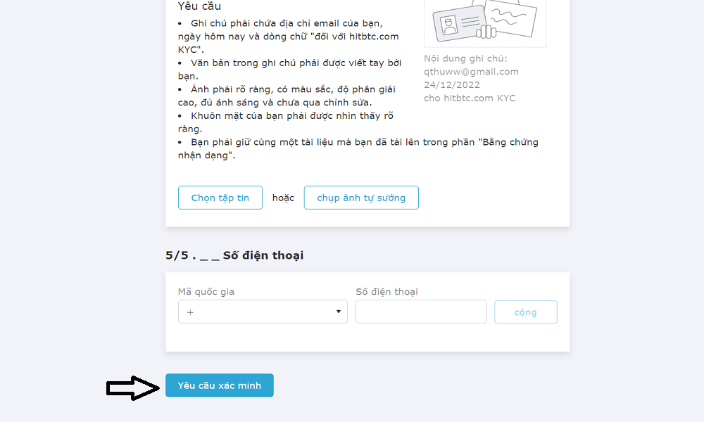 Bước 2 KYC